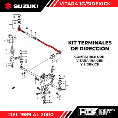 Kit Terminales dirección Vitara/Sidekick 89-00